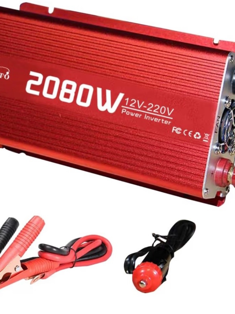 2080W Red Power Inverter (12V to 220V)